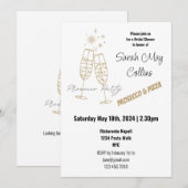 Vrijgezellenfeest Prosecco Party bewerkbaar Kaart (Voorkant / Achterkant)