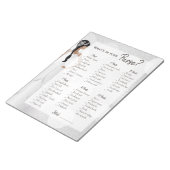 Vrijgezellenfeest Purse Game - White Glitter Notitieblok (Schuin)