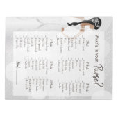 Vrijgezellenfeest Purse Game - White Glitter Notitieblok (Voorkant)