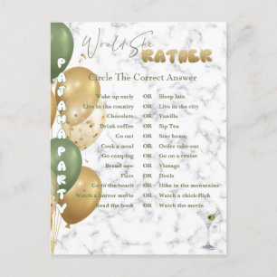 Vrijgezellenfeest. Pyjama Party Spelletjes Briefkaart