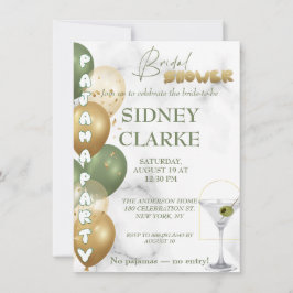 Vrijgezellenfeest. pyjamafeest kaart