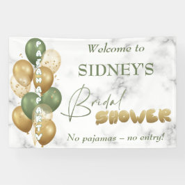 Vrijgezellenfeest. pyjamafeest spandoek