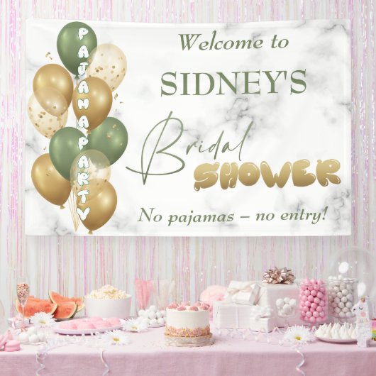 Vrijgezellenfeest. pyjamafeest spandoek (Feest)