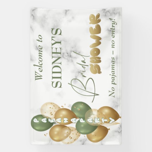 Vrijgezellenfeest. pyjamafeest spandoek (Verticaal)