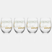 Vrijgezellenfeest. pyjamafeest wijnglas zonder voet (Voorkant)