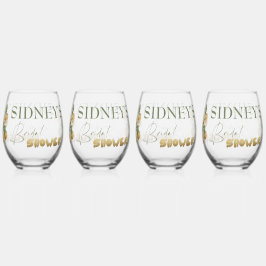 Vrijgezellenfeest. pyjamafeest wijnglas zonder voet