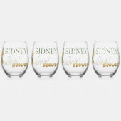 Vrijgezellenfeest. pyjamafeest wijnglas zonder voet (Achterkant)