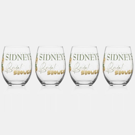 Vrijgezellenfeest. pyjamafeest wijnglas zonder voet (Achterkant)