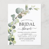 Vrijgezellenfeest QR Code Foto Eucalyptus Uitnodig Flyer (Voorkant)