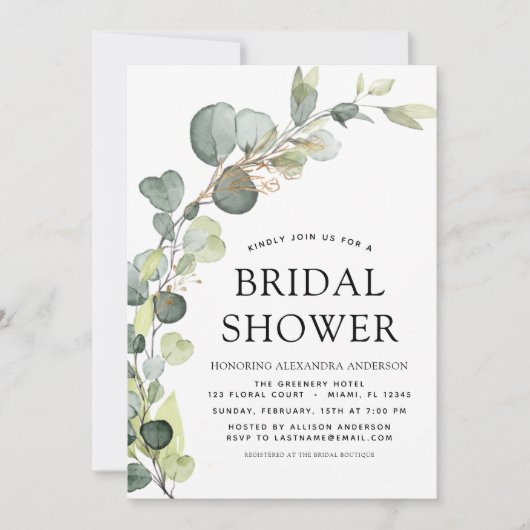 Vrijgezellenfeest QR-code groen Eucalyptus Kaart (Voorkant)