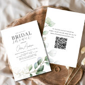 Vrijgezellenfeest QR-code groen Eucalyptus Kaart