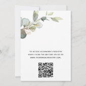 Vrijgezellenfeest QR-code groen Eucalyptus Kaart (Achterkant)