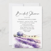 Vrijgezellenfeest QR-code lavender Flowers Field Kaart (Voorkant)