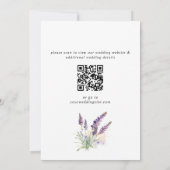 Vrijgezellenfeest QR-code lavender Flowers Field Kaart (Achterkant)
