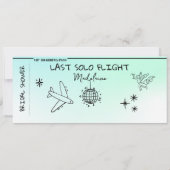 Vrijgezellenfeest QR instapkaart laatste solovluch Kaart (Achterkant)