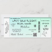 Vrijgezellenfeest QR instapkaart laatste solovluch Kaart (Voorkant)