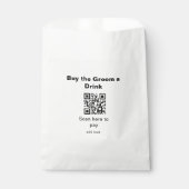 vrijgezellenfeest QR-scan om bruidegom drankje te Bedankzakje (Voorkant)