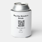 vrijgezellenfeest QR-scan om bruidegom drankje te  Blikjeskoeler (Blikje Achterkant)