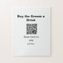 vrijgezellenfeest QR-scan om bruidegom drankje te  Legpuzzel