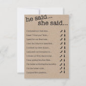 Vrijgezellenfeest Quiz Kaart (Voorkant)