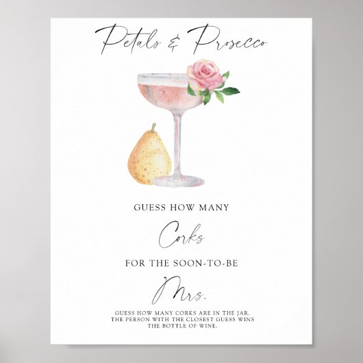 Vrijgezellenfeest raad hoeveel kurken poster (Voorkant)