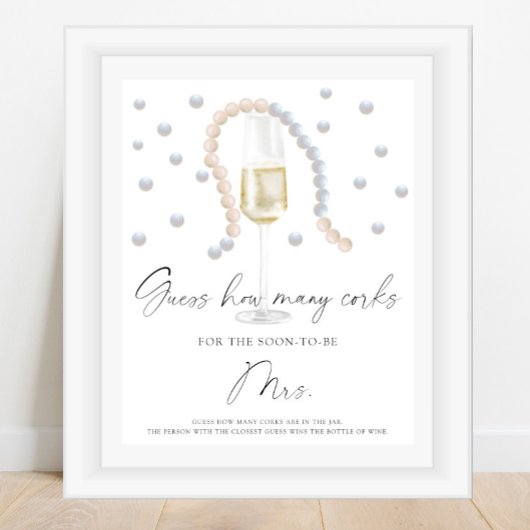 Vrijgezellenfeest raad hoeveel kurken poster