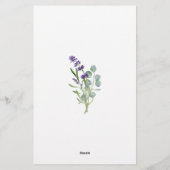 Vrijgezellenfeest Raad Prijs Spel Lavendel Eucalyp Briefpapier (Achterkant)