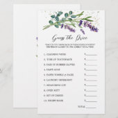 Vrijgezellenfeest Raad Prijs Spel Lavendel Eucalyp Briefpapier (Voorkant / Achterkant)