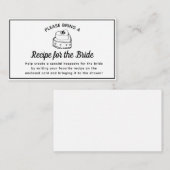 Vrijgezellenfeest Recept Aanvraag Kaart Zwart & Wi (Voorkant / Achterkant)