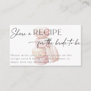 Vrijgezellenfeest Recept Aanvraag Roze Macaron Informatiekaartje