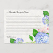 Vrijgezellenfeest Recept Delen Blauwe Hortensia Bl Briefkaart (Voorkant)