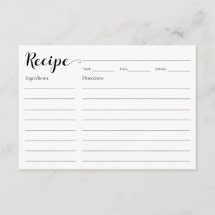 Vrijgezellenfeest Recept Informatiekaartje