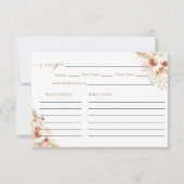 Vrijgezellenfeest Recept Kaart, Boho Floral Boeket Kaart (Voorkant)