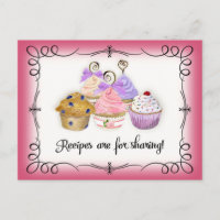 Vrijgezellenfeest Recept Kaart Cupcakes Scrolls Re
