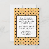 Vrijgezellenfeest Recept Kaart Polka Dot Buff Beig (Achterkant)
