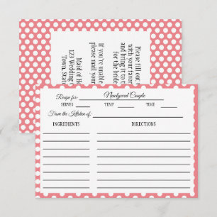 Vrijgezellenfeest Recept Kaart Roze en Witte Polka