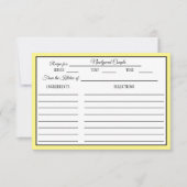 Vrijgezellenfeest Recept Kaart Stippen Bogen Boter (Voorkant)