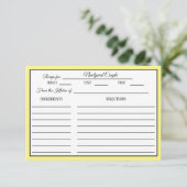 Vrijgezellenfeest Recept Kaart Stippen Bogen Boter (Staand voorkant)