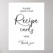 Vrijgezellenfeest Recept Kaart teken Poster (Voorkant)