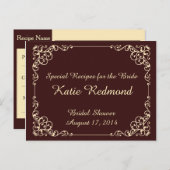 Vrijgezellenfeest Recept Kaarten (Voorkant / Achterkant)