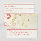 Vrijgezellenfeest Recept Kaarten-  Bloemen Briefkaart (Voorkant / Achterkant)