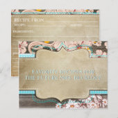 Vrijgezellenfeest Recept Kaarten- Rustieke Bloemen Briefkaart (Voorkant / Achterkant)