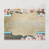 Vrijgezellenfeest Recept Kaarten- Rustieke Bloemen Briefkaart (Voorkant)