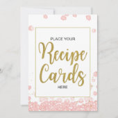 Vrijgezellenfeest Recept Kaarten Teken | Roze en G (Voorkant)