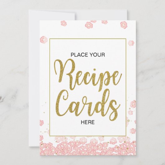 Vrijgezellenfeest Recept Kaarten Teken | Roze en G (Voorkant)