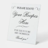 Vrijgezellenfeest Recepten Elegante minimalistisch Reclamebord Met Voetstuk (Voorkant)