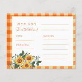 Vrijgezellenfeest receptkaart voor gebrande zonneb (Voorkant)