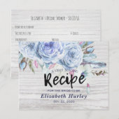 Vrijgezellenfeest Recipe Boho Flowers Feathers Woo Uitnodiging Briefkaart (Voorkant / Achterkant)