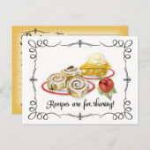 Vrijgezellenfeest Recipe Card Desserts Scroll Retr Briefkaart (Voorkant / Achterkant)