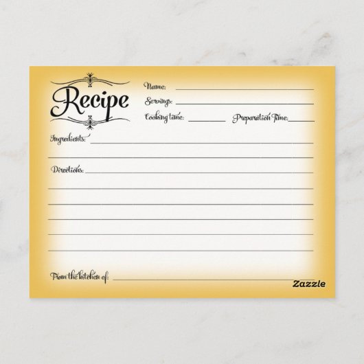 Vrijgezellenfeest Recipe Card Desserts Scroll Retr Briefkaart (Achterkant)